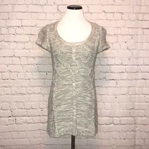 Glimmer Gray Long Sweater